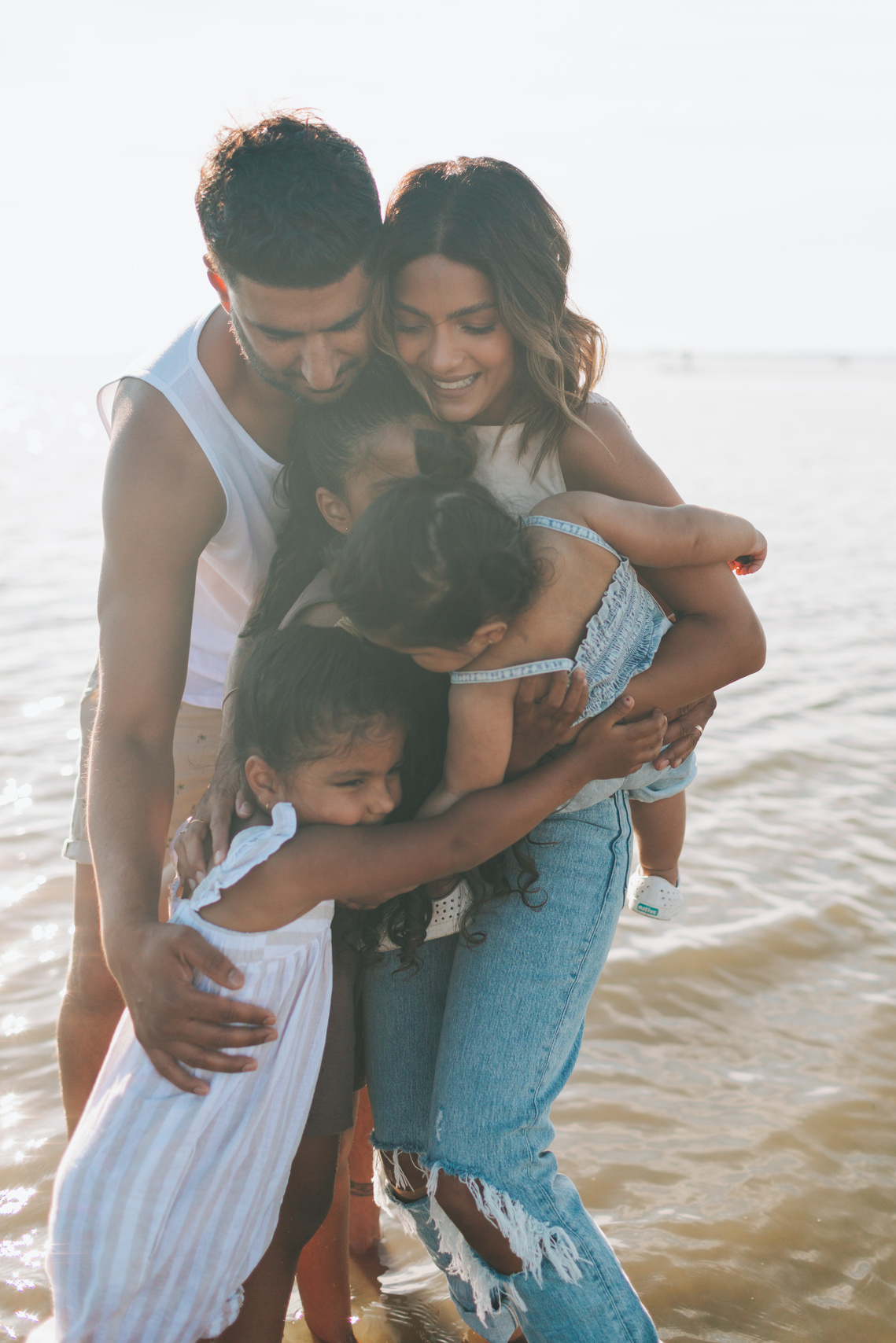 Family with Kids at the Beach