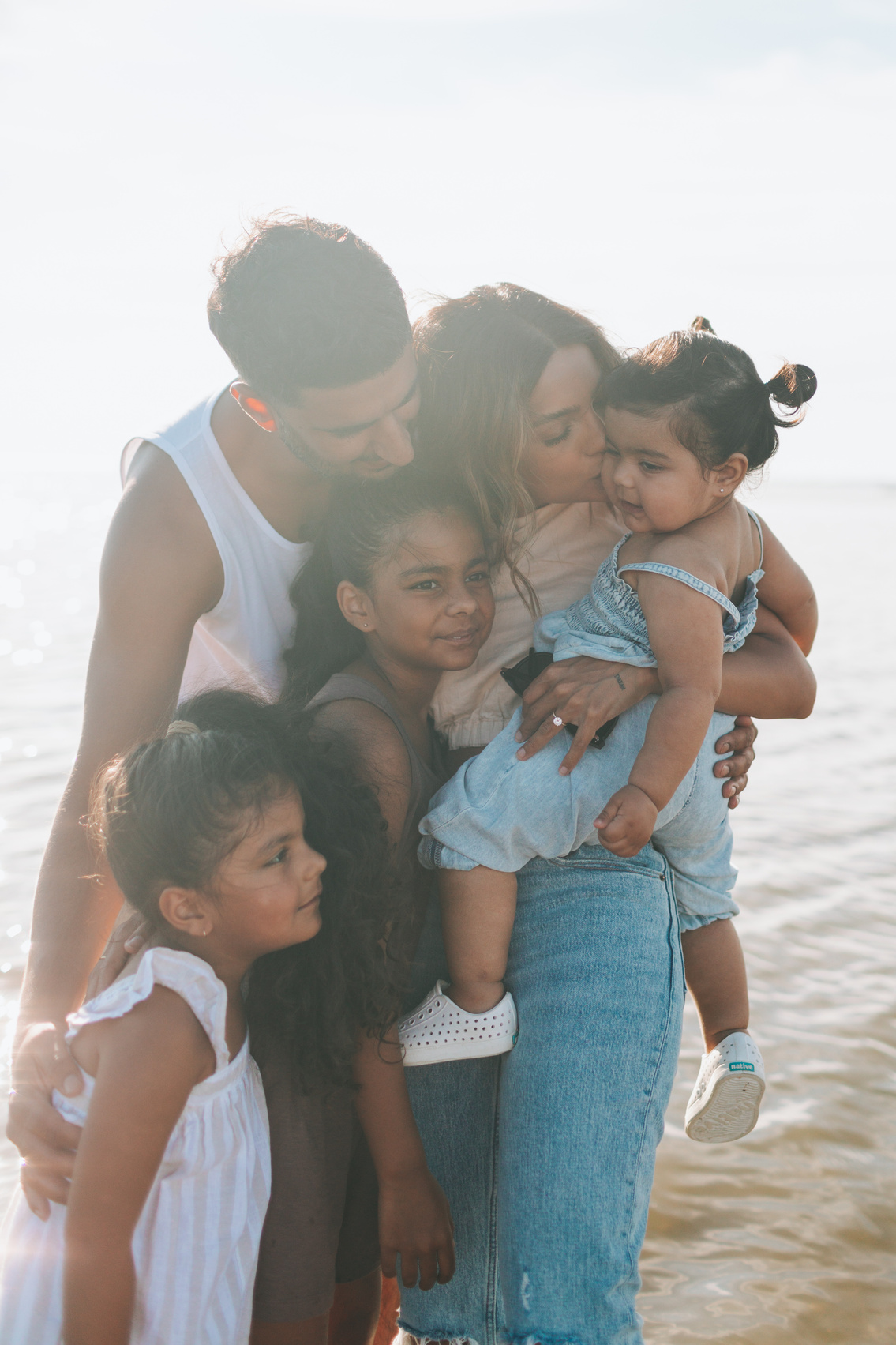Family with Kids at the Beach