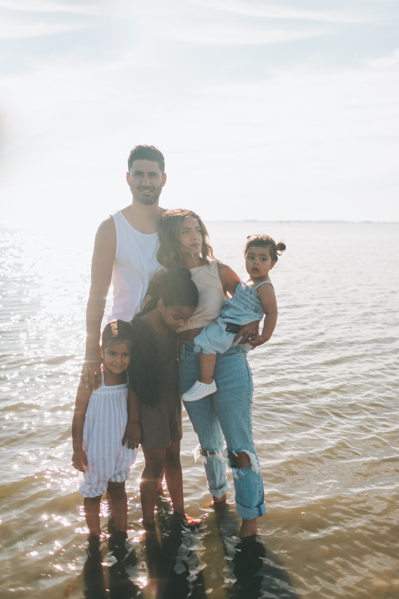 Family with Kids at the Beach