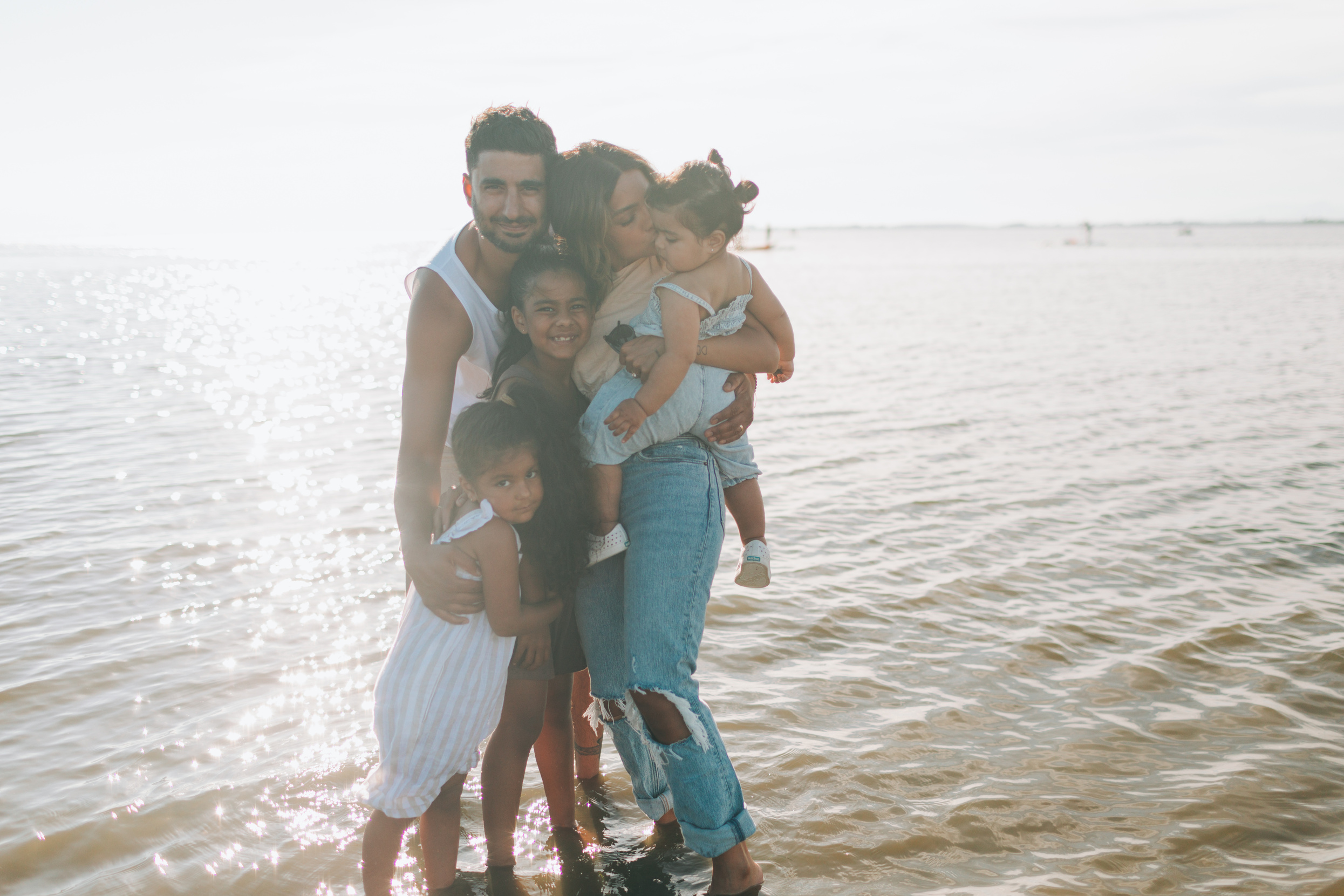 Family with Kids at the Beach